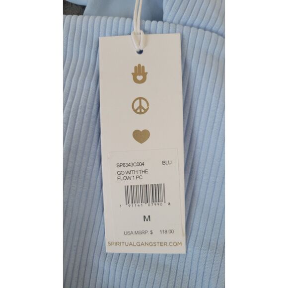 Spiritual Gangster Womens Go with The Flow One Piece Blue Skies - Picture 7 of 7